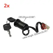 2pcs 2 Wire Ignition Key Switch For 50 110 125 250cc Quad Dirt Bike ATV Go kart