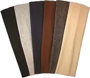 Cotton Headbands 6 Pack Stretch Elastic Yoga Soft and Stretchy Sports Fashion Headband for Teens Women Girls by Kenz Laurenz (6 pc 2" Cotton Headbands-Neutral)