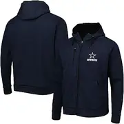 dunbrooke Men's NFL Shag Tri-Blend Full-Zip Raglan Hoodie