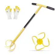 Manual Twist Tiller Garden Claw Gardening Hand Tiller with a Big Claw Steel C...