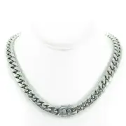 ANTI-TARNISH Cuban Miami Link 30" Chain High Polish Stainless Steel 12mm