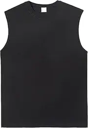 [VgueElegc] Men's Heavy Weight Crew Neck Tank Top Crew Neck Wash Tank Tops for Men Male Muscle Big & Tall Sleeveless Shirts