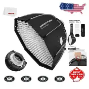 Quick-Install 25.6'' Bowens Mount Softbox with Honeycomb Grid for Stunning Light
