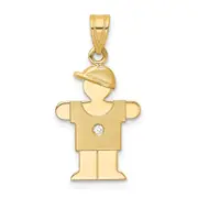 14k AA Diamond Pendant