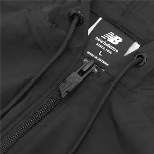 New Balance 外套 Essentials Woven Jacket 女款 黑 寬版 連帽外套 NB 紐巴倫 WJ33502BK