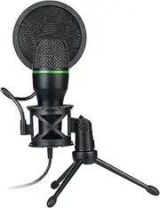 Streaming Microphone - Computer Mic Bundle, Mic Online Game | Microphone USB Podcast Microphone Pc Streaming Microphone, Computer Recording Live Karaoke Noise Reduction Game Voice Video Conference