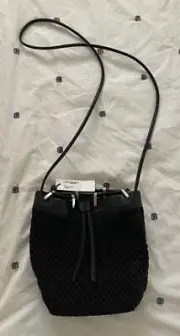 New Rag and Bone Summer Dayton Drawstring Bag, Black Net