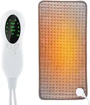 Electric Heating Pads with 10 Heat Settings, Auto Off, Machine Washable, 12"x24" Heated Pad-Gifts for Men,Women