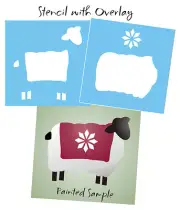 Sheep 2 pc Stencil Wool Snowflake Vintage Christmas Holiday Decor DIY Craft Sign