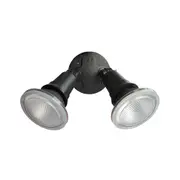 SEC Surface Mounted LED PAR30 2 Light Black Security Light IP44 - SEC02