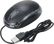 USB Wired Optical Mouse Full-Size Office Mouse Ergonomic Symmetrical Mice Plug and Play for Desktop Computer Laptop