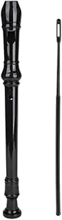 Vaveren Soprano Recorder Instrument Descant Flauta Flute Ergonomic German Fingering Descant Recorder Instrument for Beginners Student, Black