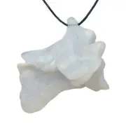 Blue Chalcedony Druzy Carved Flower Bead | 69.5 cts | 43x30mm | Blue | 1 bead |