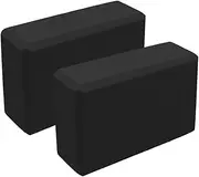 Exercise Blocks, 2 Workout Blocks | EVA Foam Stretcher Wedge Valance for Advanced, Hot Yoga, Meditation, Stretching, Home, Squats, Gym, Handstand, Workout, Versatile Fitness Support