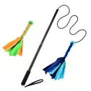 Dog Extendable Teaser Wand Pet Teasing Flirt Pole Interactive Toy with 2