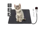 Qttie Pet Heating Pad With Timer Dog Cat Extra Large Heated Electric Pet Bed Mat(2 Sizes, 2 Colours)