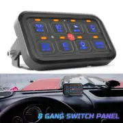 8 Gang Switch Panel LED Work Light Bar Electronic Relay System Car Boat Marine (for: Jeep)