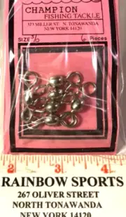 12 -- #3/0 NICKEL CRANE BARREL SWIVEL SWIVELS 1 "