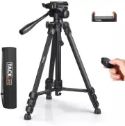 Lightweight Tripod 55-Inch, Aluminum Travel/Camera/Phone Tripod with Carry Bag,