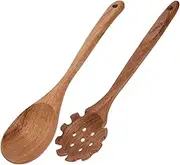 PHENOFICE 2Pcs Spoon Heat Resistant Cooking Utensils with Long Handle for Stirring Serving and Mixing Convenient Rice Spoon Noodle Ergonomic Design for Easy Use