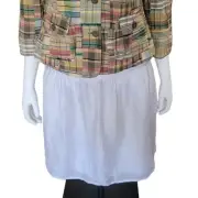 NWT LOFT White Linen Skirt Sz 6 Clean Coastal Minimalist Natural Fiber Old Money