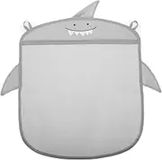 VICASKY Bath Toy Basket Boys and Girls Bath Toys Storage Bag Mesh Organizer Waterproof Shark Toy Storage Efficient Drying