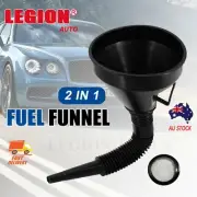 Oil Funnel Fuel Water Plastic Can Spout Car Fuel Petrol Motorcycle Funnel 2 in 1
