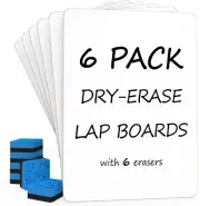 6 Pack Small White Board Dry Erase Boards Classroom Pack Mini White Boards 9" x1