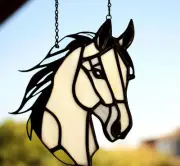 Handmade PALOMINO HORSE Vibrant Australian Stained Glass Pony SUNCATCHER Equine