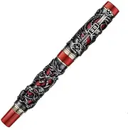 Jinhao Dragon Phoenix Rollerball Pen Vintage Metal Carving Embossing Heavy Pen for Signature Calligraphy