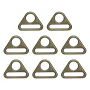 8 Pcs 1 Inch Triangle Buckles Adjuster Triangle D Rings Strap, Bronze