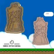 Princess Peach Cookie Cutter and Embosser - 9.8cm x 5.9cm