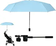 Clip Umbrella for Stroller - Stroller Umbrella Stroller Sun Shade with Clamp,UPF 50+ UV Protection, Pushchair Sun Parasol, Chair Umbrella for Pushchair Pram, Beach Chairs