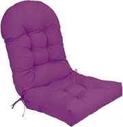 Ｂｅｓｇａ Rocking Chair Cushion Chair Pad Weather Resistant Thicken High Back Chair Cushion Patio Cushion for Indoor Garden Courtyards, Violet