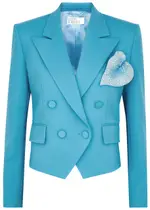 Giuseppe DI Morabito Crystal-embellished Stretch-wool Blazer - Blue - 44 (UK12 / M) 44 (UK12 / M)