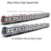 4pcs/lot Alloy Train Model High-speed Rail Subway Pull Back Magnetic Kids Toys Car Model Toy Track T