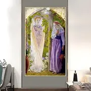 DIY Painting by Numbers for Adults Arthur Hughes " The Annunciation " Adults Paint Kits Canvas Gifts Arts Crafts for Home Decor