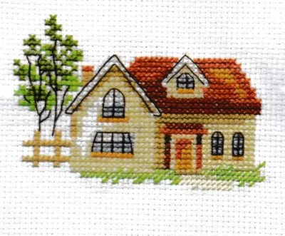 "Sunny house" Unprinted Needlework Kit 0-152 Alisa
