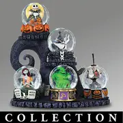 The Nightmare Before Christmas Glitter Globes With Display Collection