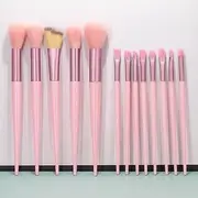 12 Pcs Eyeshadow Brush, Premium Eyeshadow Brush Set, Professional Eye Makeup Brushes with Soft Hairs, Blending Brush for Foundation, Eyeshadow, Eyebrow, Eyeline with Storage bag，Light Pink