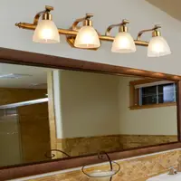 在飛比找松果購物優惠-美式led鏡前燈 燈 燈具 80cm 四頭 衛生間 歐式浴室