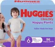 Ultra Dry Nappy Pants Boys Size 6 (15Kg+) 96 Count (2 X 48 Pack) - Packaging May