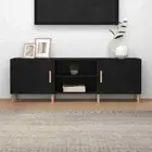 TV Table Entertainment Unit Stand Cabinet Storage Console Wood Rack Shelf Black