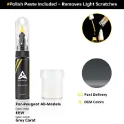 Touch Up Paint For Peugeot All Models EEW Grey Carat With Polish Paste