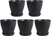 Plant Nursery Pots | Seedling Starting Pots - Flower Planter with Drainage Holes, Tray for Vegetables Succulents Cactus Cuttings Transplanting