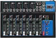 7 Portable o Mixer w/USB DJ SoundF7 Mixing Console MP3 Jack 48V Power for Computer Recording, 7-Channel Bands Mixing Boards for Studio Recording Black One Size