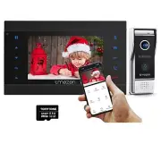 TMEZON 1080P Wireless Video Doorbell Intercom Entry System 7" IP Monitor 32G