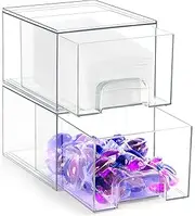 Lekesky Laundry Storage Containers, Dryer Sheets Organiser, Drawer Organiser for Easy Access, Holds Laundry Gel, Dryer Sheets, Clips Etc