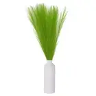 30PCS Faux Pampas Grass, 24"/61cm Artificial Fluffy Grass Stems, Grass Green
