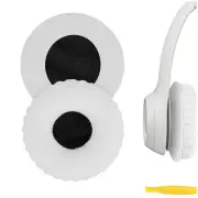 Geekria Protein Leather Ear Pads for Logitech H390 Headphones (White)
